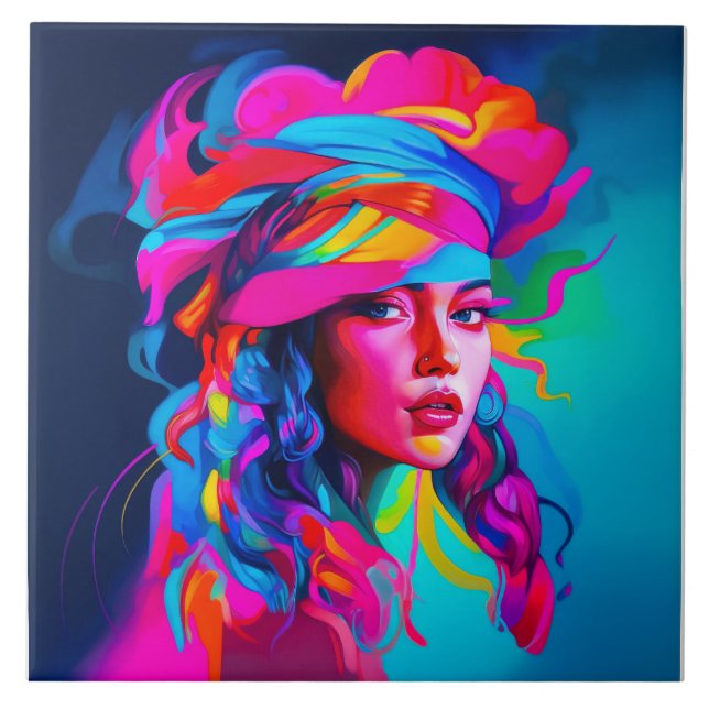 Retrato de Abstrato vibrante (Frente)