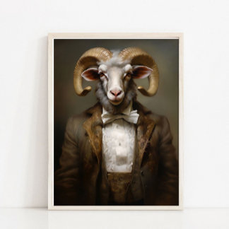 Retrato de Animal Vitoriano, Impressão Vintage de