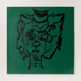 Retrato de Arte de Dualidade Quebra-Cabeça