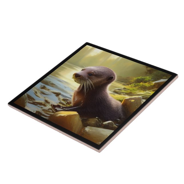 Retrato de Baby Otter Wildlife (Lateral)