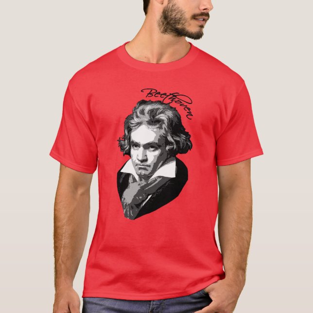 Retrato de Beethoven em camisas de T, canecas, (Frente)