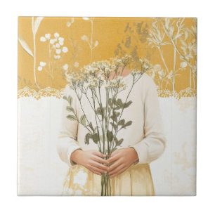 Retrato de Buquê de Flores Silvestres Cottagecore