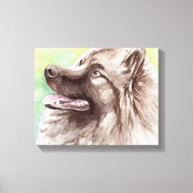 Retrato de Cachorro de Canvas Keeshond (Frente)