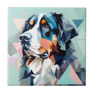 Retrato de cão-na moda bernês