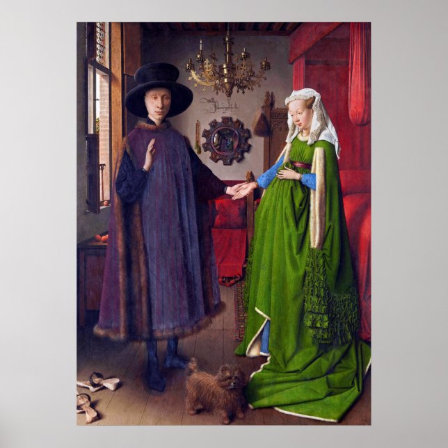 Retrato de Casamento de Jan Van Eyck - Poster Art (Frente)
