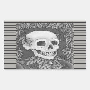 RETRATO DE ESQUELETO, FOLHA DE ADESIVOS DE HALLOWE