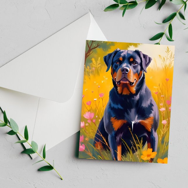 Retrato de Estimação de Cachorro Rottweiler em Car (Criador carregado)