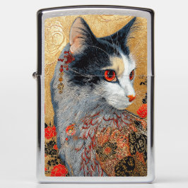Retrato de Gato do Estilo Utamaro | Ukiyo-e Art