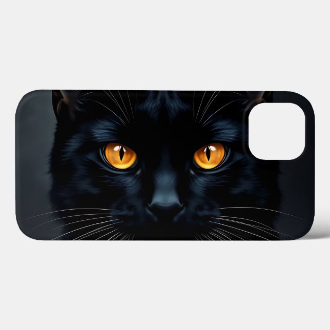 Retrato de Gato Negro com Olhos Amarelos (Verso (horizontal))