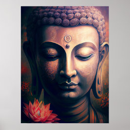 Retrato de Gautam Buddha Art Poster