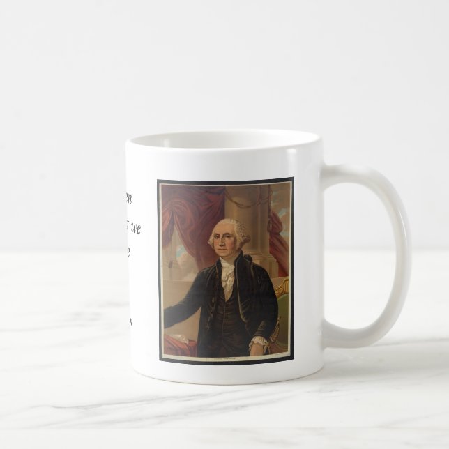 Retrato de George Washington & caneca das citações (Direita)