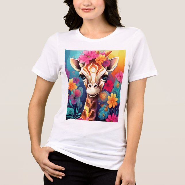 Retrato de Girafa Floral-9320 (Frente)