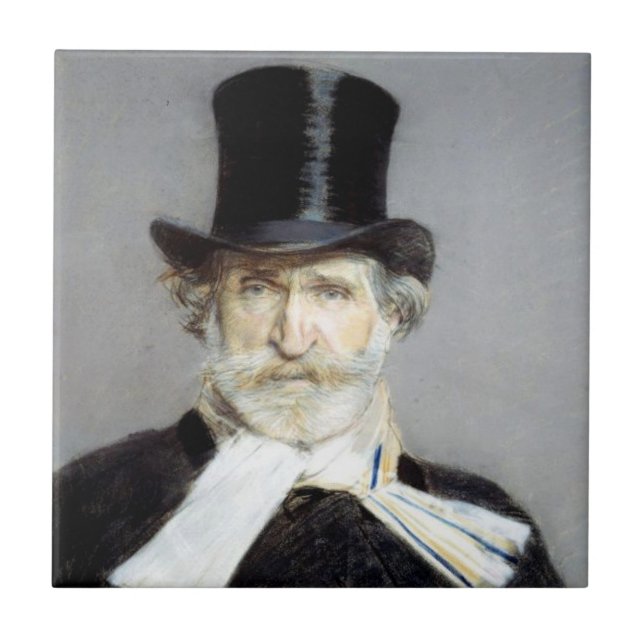 Retrato de Giuseppe Verdi, compositor italiano da  (Frente)