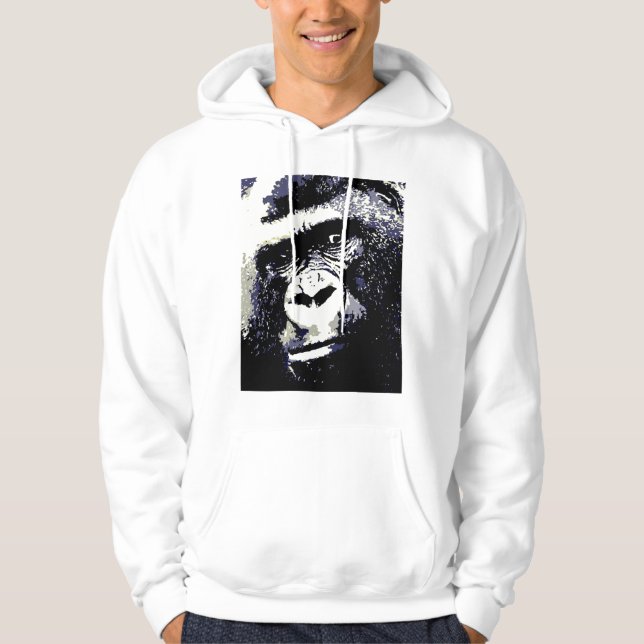 Retrato de Gorilla Hoodie - Camisas de Gorillas (Frente)