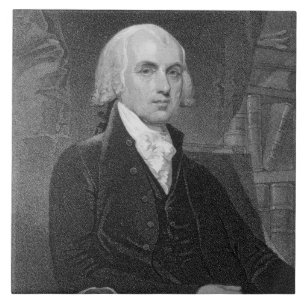 Retrato de James Madison, gravado por William A.
