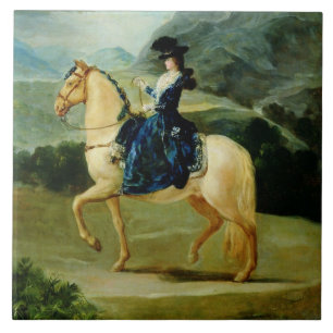 Retrato de Maria Teresa de Vallabriga no horsebac
