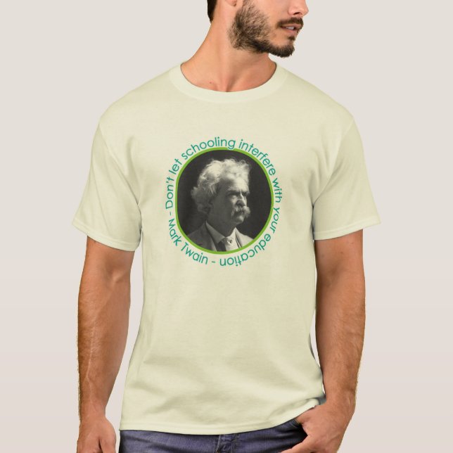 Retrato de Mark Twain com camisa das citações (Frente)