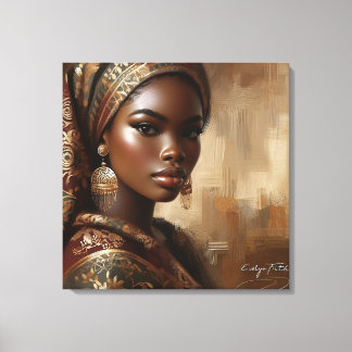 Retrato de Mulher Afrocentrada: Decoração Elegante