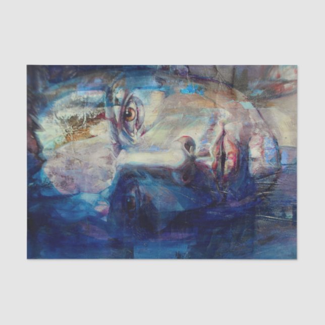 Retrato de pintura aquosa de papel tecidular (Frente )