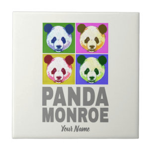 Retrato de Pop de Arte do Urso Panda Monroe