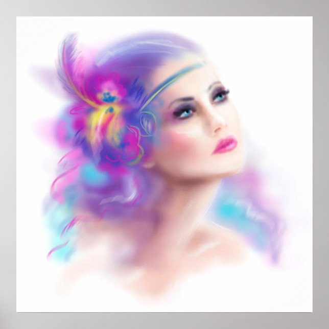 retrato de poster bela mulher (Frente)