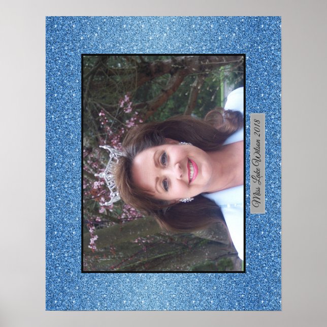 Retrato de Poster com brilho personalizado da Miss (Frente)
