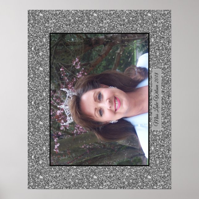 Retrato de Poster com brilho personalizado da Miss (Frente)