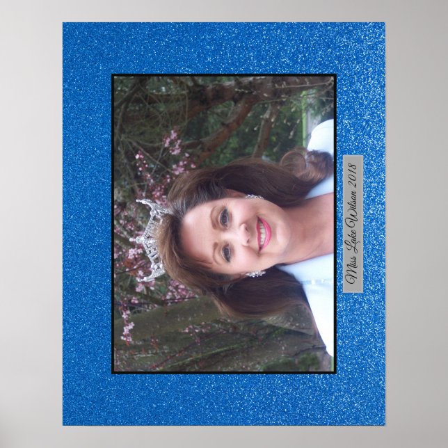 Retrato de Poster com brilho personalizado da Miss (Frente)