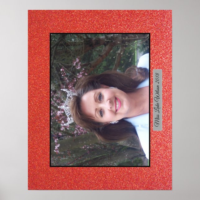 Retrato de Poster com brilho personalizado da Miss (Frente)
