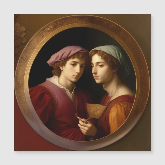 Retrato de Raffaello com um amigo (Frente)