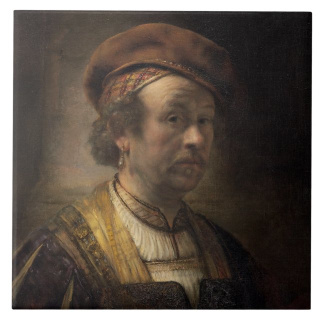 Retrato de Rembrandt, 1650 (óleo em canvas) (Frente)