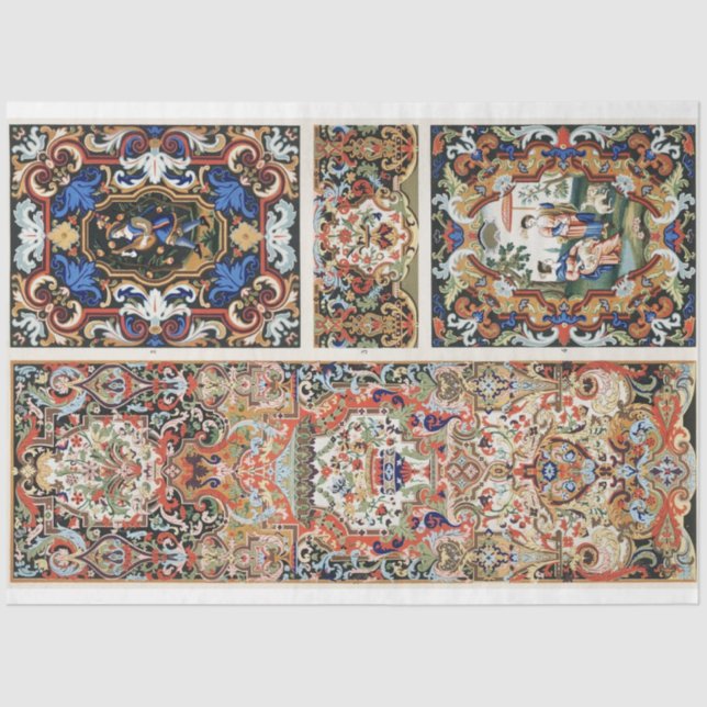 Retrato de Tapeçaria Papel de Decoupage (Frente )