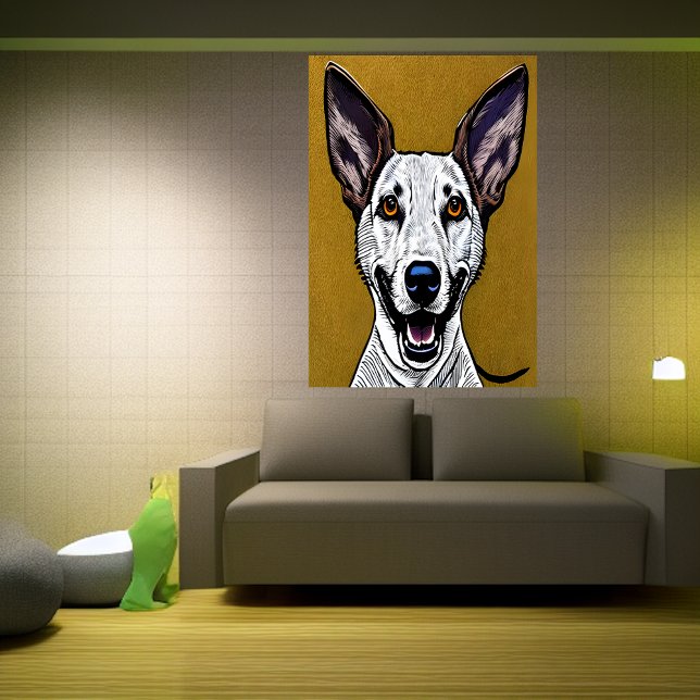 Retrato de um cão faraó | AI Art Poster (Criador carregado)