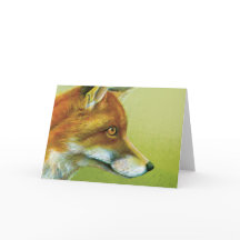 Retrato de um cartão artístico de raposas do dia a