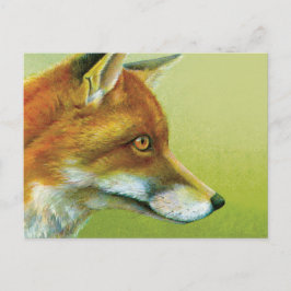 Retrato de um cartão postal de arte de raposa