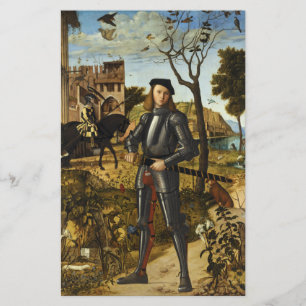 Retrato de um cavaleiro por Vittore Carpaccio