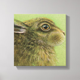 Retrato de um coelho pastando impressão em tela en