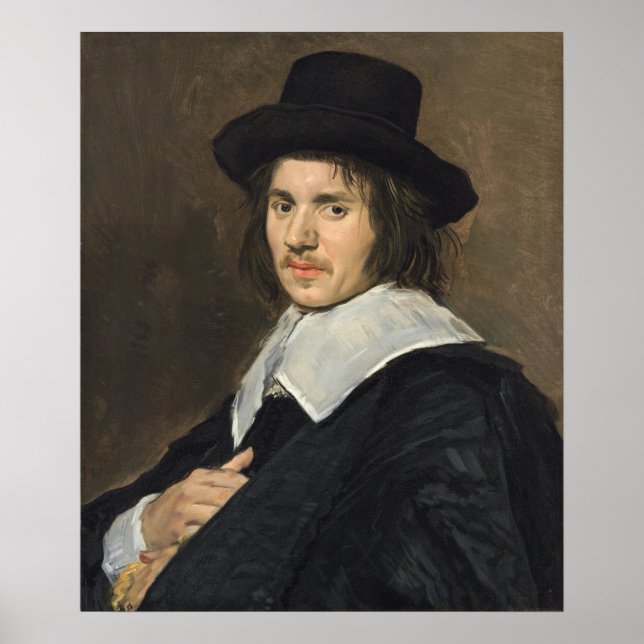 Retrato de um Homem - Frans Hals Fine Art Poster (Frente)