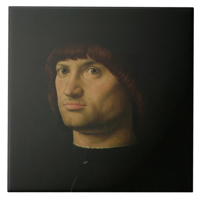 Retrato de um homem, ou o Condottiere, 1475 (óleo (Frente)