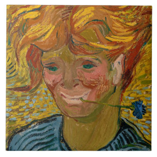 Retrato de um Jovem com Cornflower, Van Gogh
