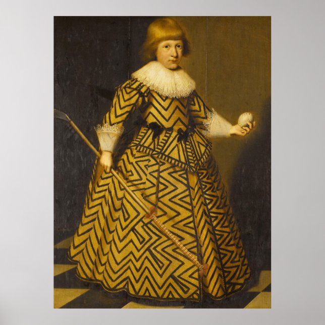 Retrato de um Rapaz com um Kolf Club - Impressão G (Frente)