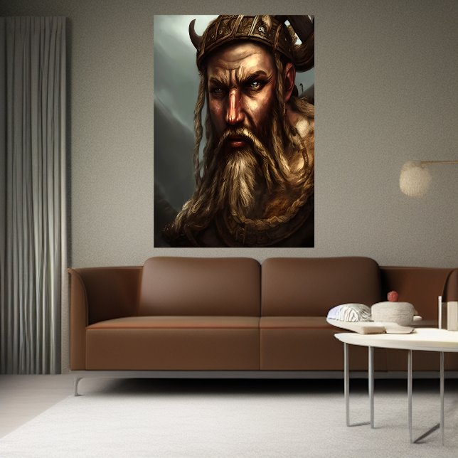 Retrato de um viking dinamarquês | AI Art Poster (Criador carregado)