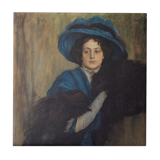 Retrato de uma dama em azul (Raimundo de Madrazo) (Frente)
