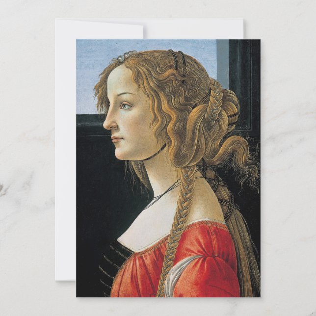 Retrato de uma Jovem de Botticelli (Frente)