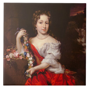 Retrato de uma jovem senhora (óleo em canvas)