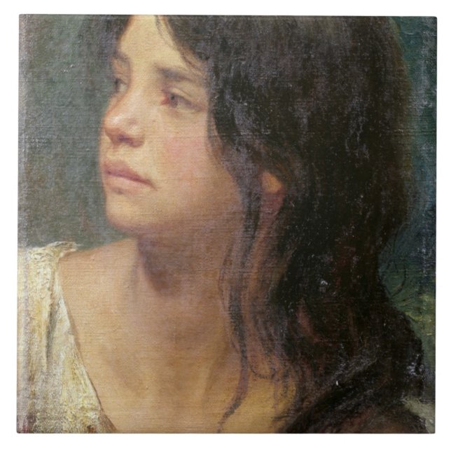 Retrato de uma menina de cabelo escuro, 1867 (Frente)