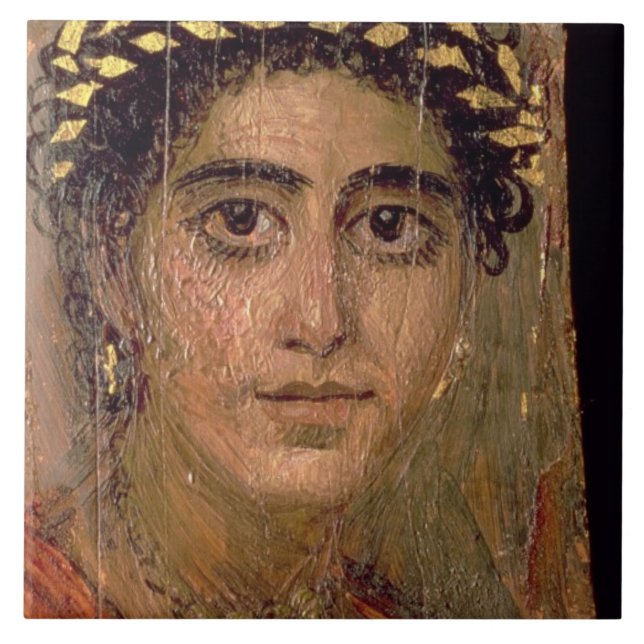 Retrato de uma mulher, de Fayum, Romano-Egípcio, (Frente)