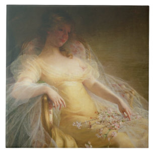 Retrato de uma mulher (óleo em canvas)