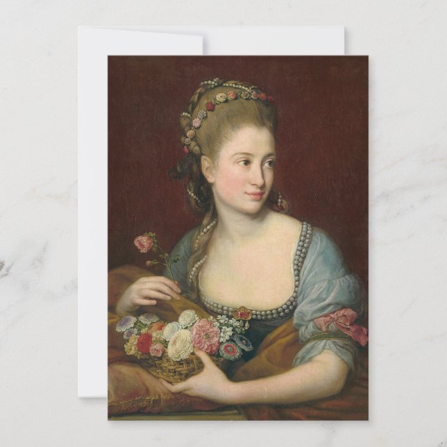 Retrato de uma Senhora como Flora | Pompeo Batoni (Frente)