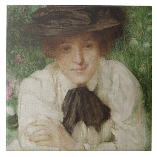 Retrato de uma Senhora Edwardian (Arte Vintage) (Frente)